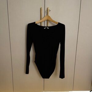 Chic Black Long Sleeve Bodysuit